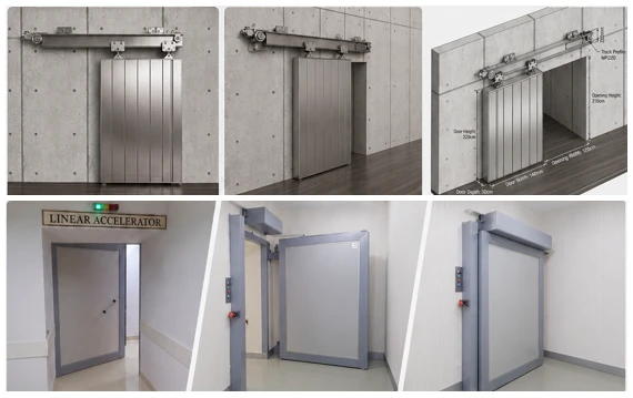 Custom made radiation shielding doors: sliding and hinged executions in bunker and clinical installations
